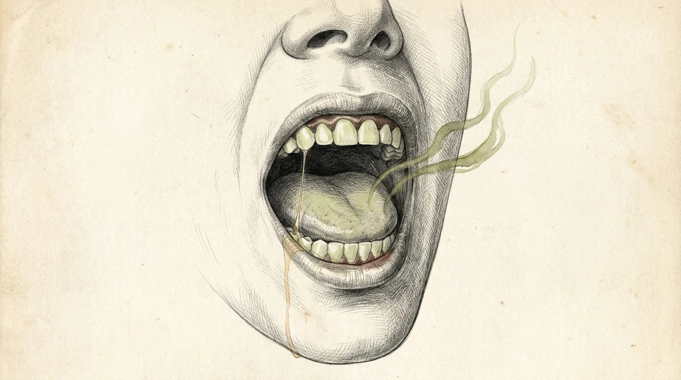 Illustration of chronic bad breath